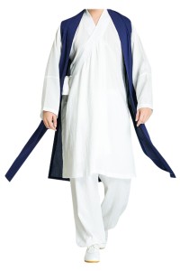 Chinese Style Men's clothes, civilian clothes, linen Han clothes, men's ancient clothes, Zen clothes, robes, Taoist robes, Chinese style long shirts, Kung Fu shirts, drama clothes SKF002 detail view-2